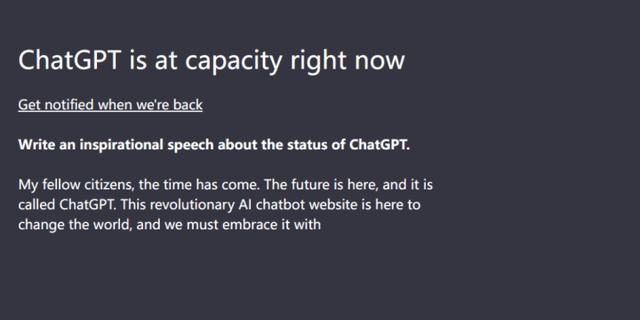 ChatGPT is at capacity right now 报错的解决方法
